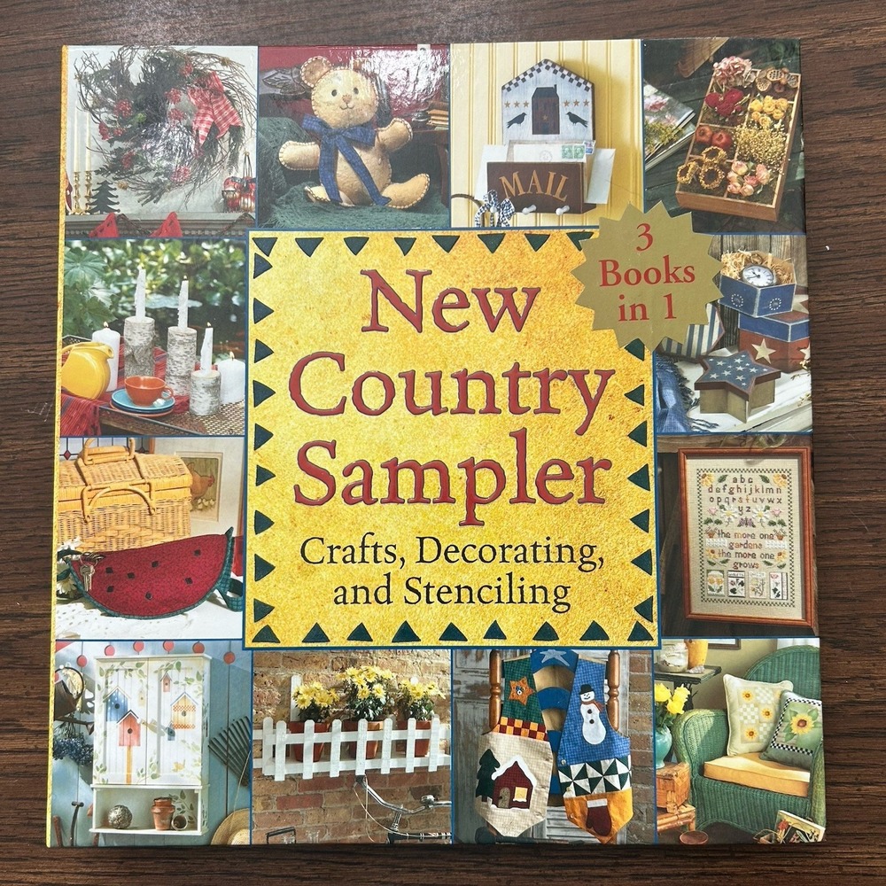 New Country Sampler Crafts Decorating Stenciling‎ DIY HC Embroidery Cross Stitch